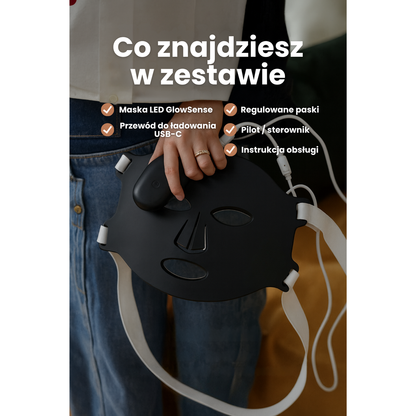 GlowSense – Profesjonalna maska LED do terapii czerwonym światłem